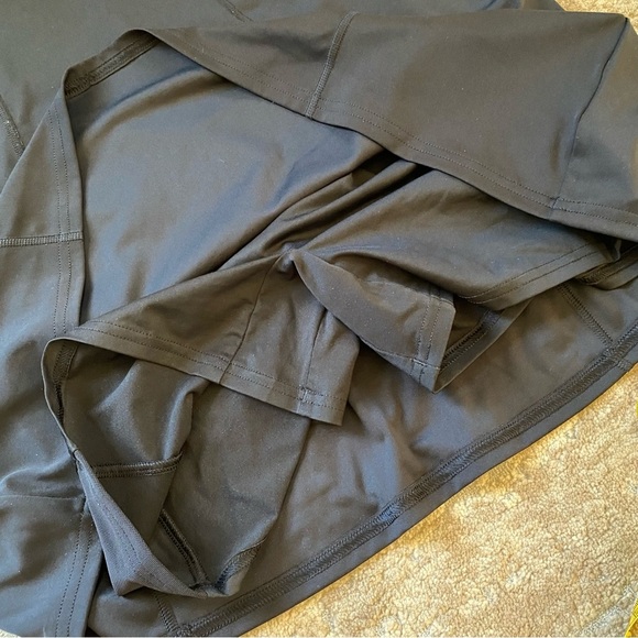 Gymshark Sport Dress Solid Black Skort Hidden Shorts Logo Front Tank Top: Large - Picture 5 of 9